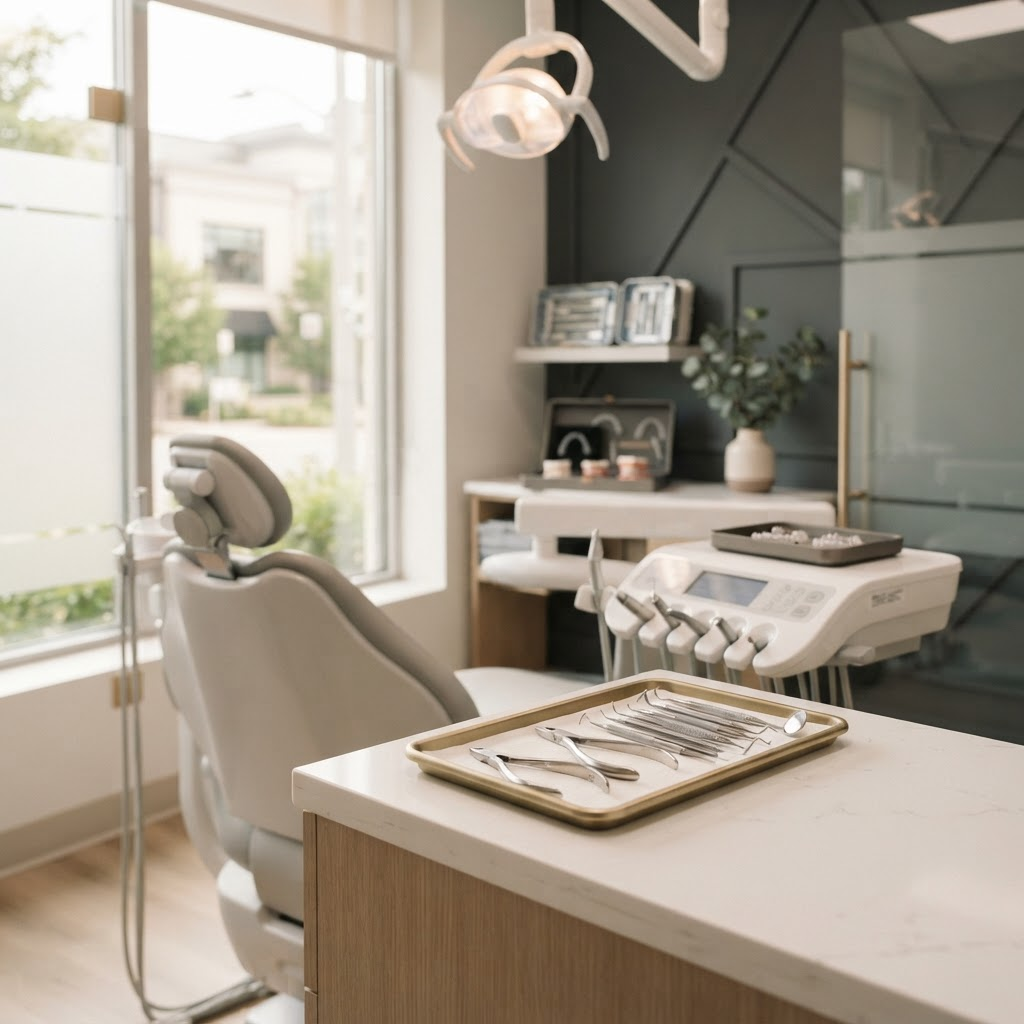Editorial image of a calm, modern orthodontic clinical environment